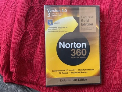 Norton 360 Security Version 4.0 3 Users New Sealed Software PC - Image 1 of 2