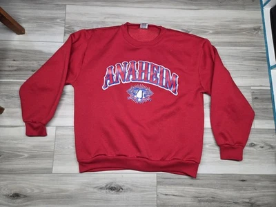 Vintage Anaheim Angels Red Sweatshirt Hill Heavy Weight Made In USA - Image 1 of 4