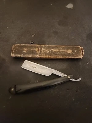 Maquinilla de afeitar recta Wade & Butcher de colección “protegida por la libertad” escalas de cuerno + caja original Foto 1 de 4