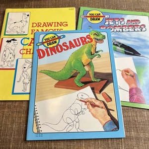 Learn to Draw: Jets, Dinosaurs & Cartoons – Vintage 3-Book Set - Bild 1 von 12
