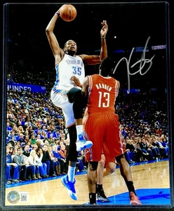 Kevin Durant Signed 8x10 Photo Oklahoma City Thunder Beckett Certified - Picture 1 of 1