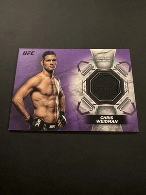 2018 Topps UFC Knockout Chris Weidman Knockout Relic PURPLE /25 - Image 1 of 2