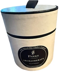 Parks London Aromatherapy Rose & Patchouli Natural Wax Candle. 8.4 ozs. NEW. - Picture 1 of 9