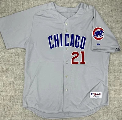 Camiseta de béisbol de los Chicago Cubs para hombre 56 gris MLB Sosa 21 majestuosa auténtica EE. UU. Foto 1 de 4