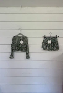 New ZARA Kids Girls Floral Frill Set Skirt Size 6 / Top Shirt Size 7 Y837B - Picture 1 of 23