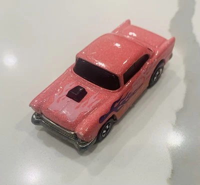 Vintage Hot Wheels 1978 '55 Chevy Bel Air Color Racers Blackwall Pink - Image 1 of 4