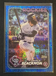 2024 Topps Series 2 #431 Charlie Blackmon Colorado Rockies Blue Holofoil /999 - Picture 1 of 2