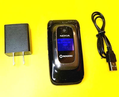 NOKIA 6085 BLACK FLIP FLOP CELL PHONE 2G GSM 1.8" TFT 4MB VGA MP3 FM CELLULAR - Image 1 of 4