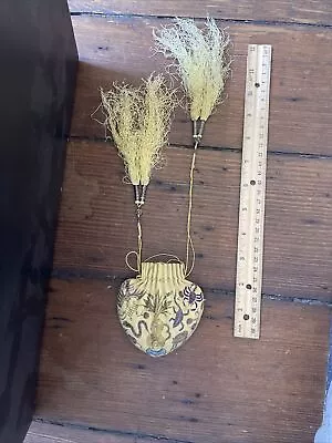 Antique Qing Metal Thread Scorpion Etc. Yellow Chinese Scent Purses Embroidery • 404.72$