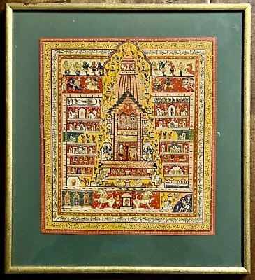 Pintura antigua miniatura Jatripatti Jagannath Foto 1 de 4