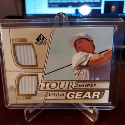 2021 UD SP Game Used Edition Tour Gear Dual Shirt Relic #027/149 Jason Dufner - Image 1 of 3