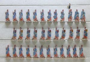 35 Zinnfiguren Frankreich Infanterie Rieche 1870/71 Napoleon 33mm bemalt - Picture 1 of 1