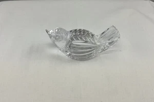Waterford Crystal Sparrow Bird Figurine Paperweight 4-1/2 in Signed Home Decor - Picture 1 of 12