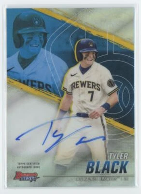 2021 Bowman's Best of 2021 Refractor Autographs Tyler Black Auto Milwaukee - Image 1 of 2