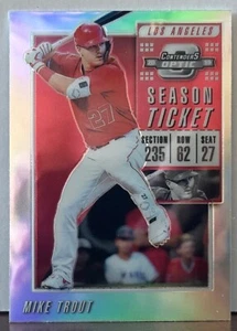 2019 Panini Contenders Optic Season Ticket HOLO PRIZM #8 Mike Trout   M33 - Picture 1 of 1