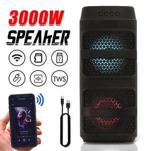 3000W Portable Bluetooth Speaker Subwoofer Heavy Bass Stereo Sound System Party - Picture 1 of 10