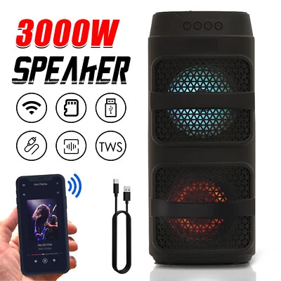 3000W Portable Bluetooth Speaker Subwoofer Heavy Bass Stereo Sound System Party - Image 1 of 4