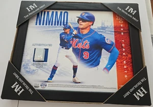 Highland Mint NY Mets Brandon Nimmo authenticated Game-Used base plaque 9*12 - Picture 1 of 1