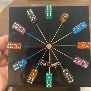 Dice Clock Los Vegas Novelty Clocks Of Nev Colored Dice (Needs Mechanism) - Picture 1 of 4