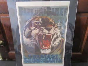 Vintage Barnum & Bailey Greatest Show On Earth Circus Poster - TIGER - P-146 - Picture 1 of 17