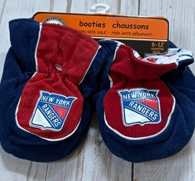 NHL Hockey Baby Slippers 6-12 Months Non Slip NWT RANGERS - Image 1 of 3