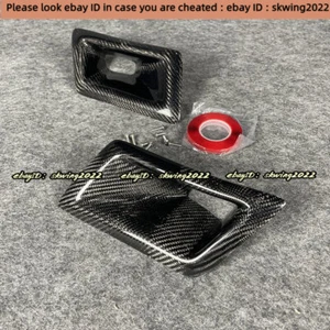 FOR 03-09 NISSAN 350Z Z33 CARBON FIBER BUMPER AIR DUCT INTAKE VENT COVERS PAIR - Picture 1 of 9