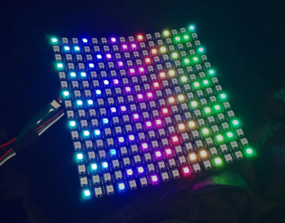 🇬🇧 NeoPixel-compatible flexible 16x16 addressable RGB LED array WS2812B matrix - Image 1 of 1