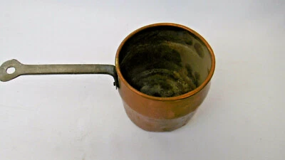 ancien pot a colle de menuisier en cuivre - Photo 1/4