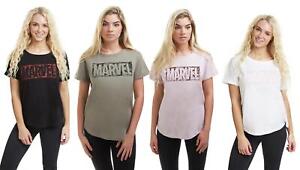 Marvel Ladies T-shirt Comic Logo S - XL Official 