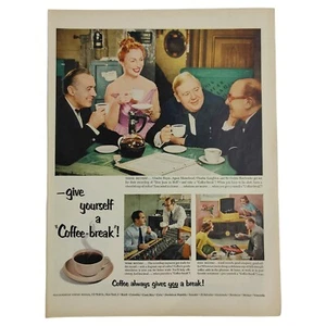VTG 50's Double Sided Ad Panamerican Coffee Bureau / Cheff-Boy-Ardee Foods - Picture 1 of 5