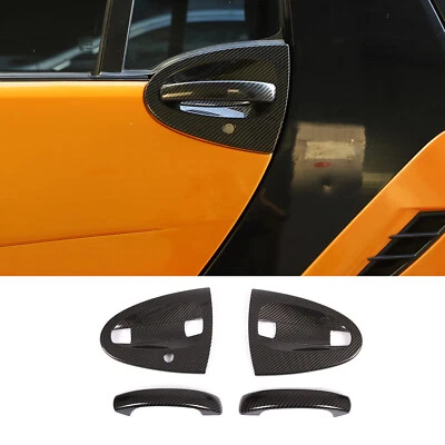 ABS Carbon Fiber Door Handle Cover Trim Set Fits Smart Fortwo 451 2009-2015 - Image 1 of 4