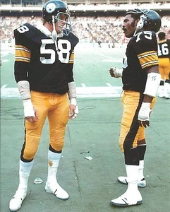 JACK LAMBERT MEAN JOE GREENE 8X10 PHOTO PITTSBURGH STEELERS PICTURE NFL FOOTBALL - Picture 1 of 1