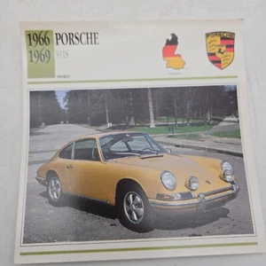 1966 1969 Porsche 911S Sport Classic Cars Collectors Club Card 90s VTG - Picture 1 of 4
