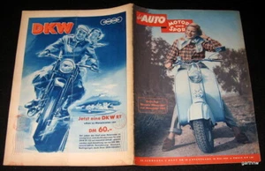 MOTORCYCLE & SCOOTER 1952 MODEL PICTORIAL AUTO MOTOR UND SPORT GERMAN MAGAZINE - Picture 1 of 2