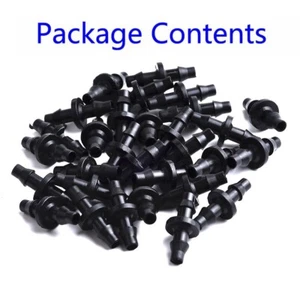 100PCS 2-Way Garden Water Drip Irrigation Hose Adaptor Outdoor Barbed Connector - Picture 1 of 14