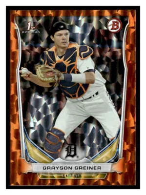 2014 Bowman Draft #DP99 Grayson Greiner Orange Ice #/25 - Image 1 of 2