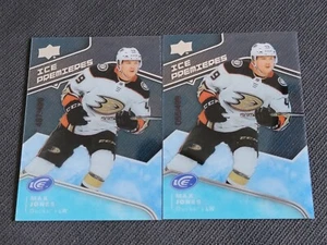 2019-20 UPPER DECK ICE MAX JONES #91 #ed /499 2 ICE PREMIERES ROOKIE RC CARD LOT - Picture 1 of 2
