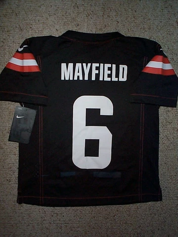 *IRREGULAR* Cleveland Browns BAKER MAYFIELD nfl NIKE Jersey YOUTH KIDS BOYS (5-6 Cover
