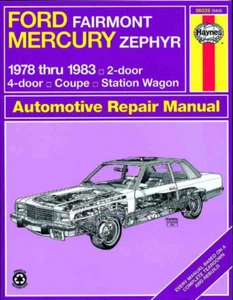 Manual Ford Fairmont Mercury Zephyr 1978-1983 Haynes Coupe Station Wagon Repa... - Imagen 1 de 5