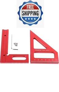 Righello di Misura Multiangolo 3D, Quadrato Lavorazione Legno Precisione 45/90 Gradi, Alluminio - Foto 1 di 3