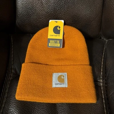 Gorro CARHARTT - Sombrero de reloj acrílico - Naranja mermelada - A18-Q65 - Nuevo con etiquetas Foto 1 de 2