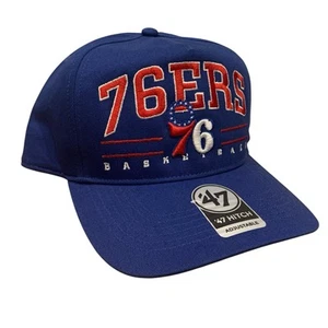 '47 Brand NBA Philadelphia 76ers Blue Roscoe Hitch Snapback Adjustable Hat - Picture 1 of 8