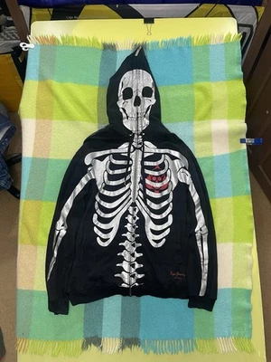 Sudadera con capucha vintage Y2K Pepe Jeans London Skeleton para hombre talla 2XL se ajusta como XL Foto 1 de 4