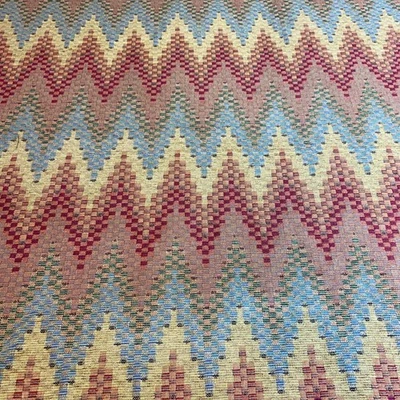 Southwest Upholstery Fabric Jacquard Chevron Flame Stitch Desert Tapestry 3 yd - Image 1 of 4