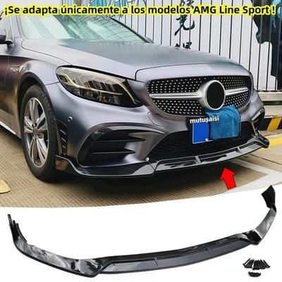 Para Mercedes Clase C W205 C205 S205 2018-2021 de separador de labios delanteros - Imagen 1 de 4