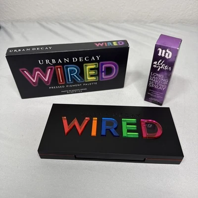 Urban Decay WIRED Pressed Pigment Pallette NIB All Nighter Setting Spray Bundle - Image 1 of 4