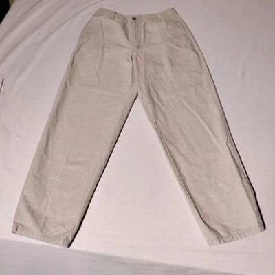 LL Bean Women's Linen Blend Wide Leg Pants Beige Size 8 Petite - Image 1 of 4