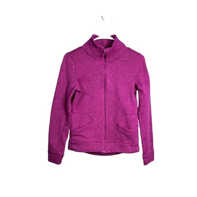 Old Navy Active Girls Pink Magenta Knit Zip Up Jacket Size XL 14 - Image 1 of 4