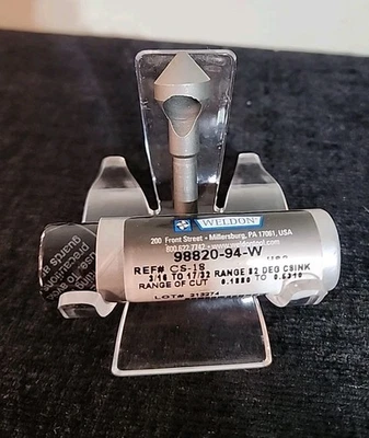 WELDON CS-18 3/16" TO 17/32" RANGE 82 DEG ZERO FLUTE COUNTERSINK - USA - Image 1 of 2