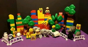 LEGO DUPLO Figures Animals Lot Zoo Vehicles Minifigures Babies Blocks Hippo 100+ - Picture 1 of 24